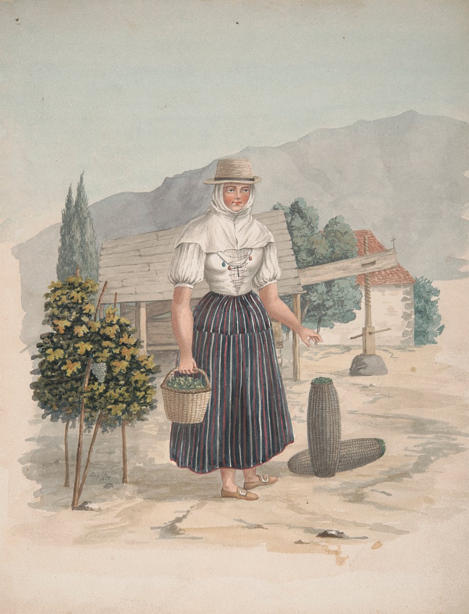 Frau von El Miradero, Teneriffa von Alfred Diston