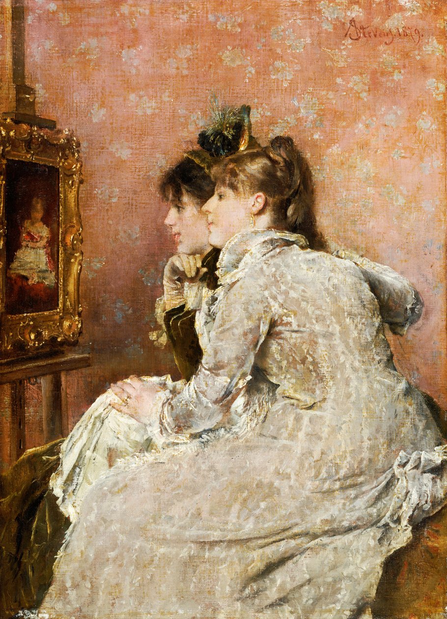 Das Porträt bewundern, 1879 von Alfred Emile Stevens