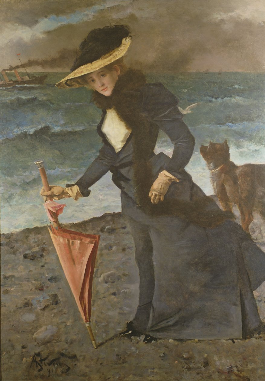 Am Meeresufer, 1891 von Alfred Emile Stevens