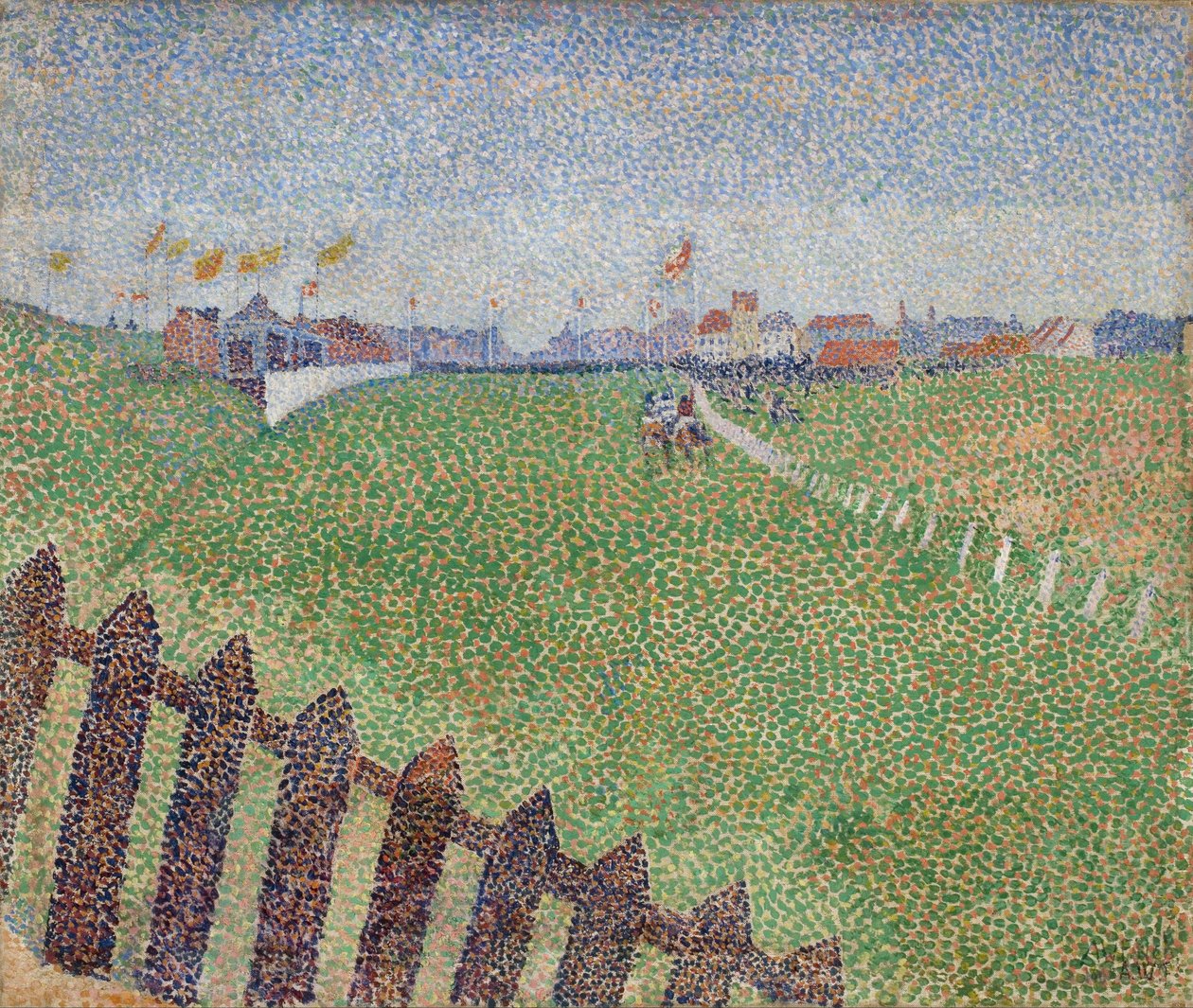 Die Rennbahn von Wellington im Nieselregen (Ostende) von Alfred Finch