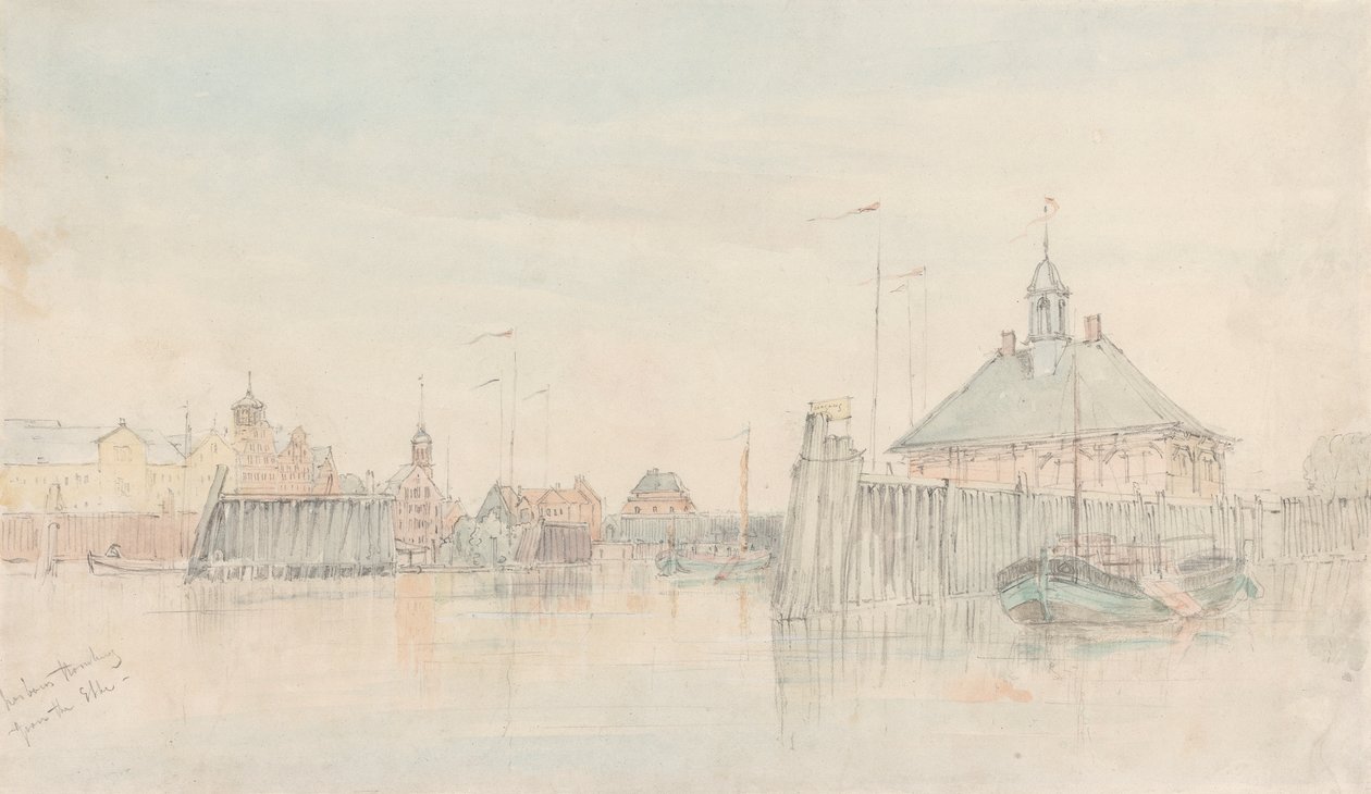 Hafen, Hamburg von der Elbe von Alfred Gomersal Vickers