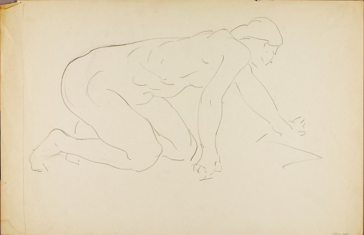 Kriechender Akt von Alfred H. Maurer