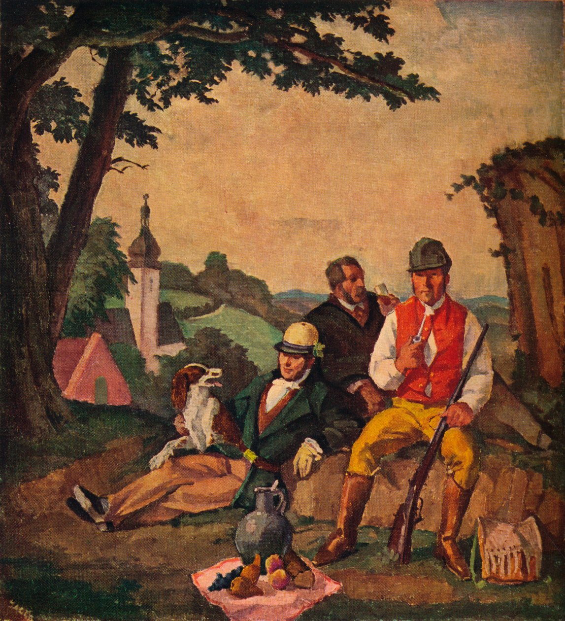 Das Jagdpicknick, ca. 1926 von Alfred Hagel