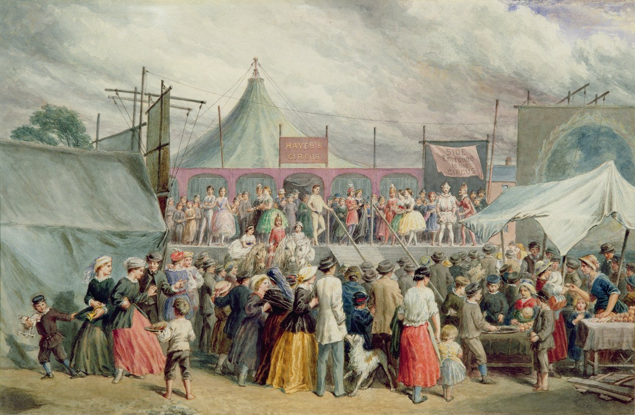 Ein Besuch im Zirkus, ca. 1885 von Alfred Hunt