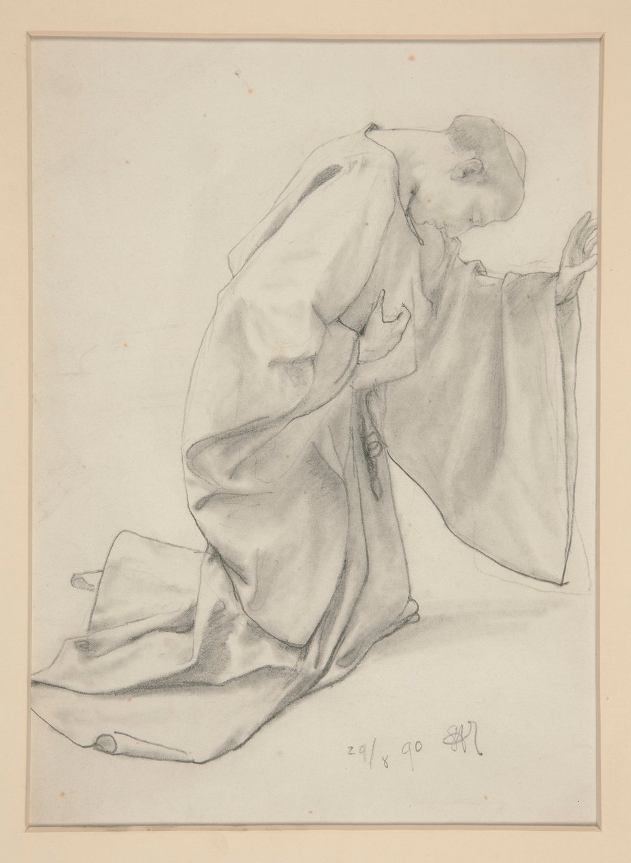 Kniender Mönch von Alfred Parsons