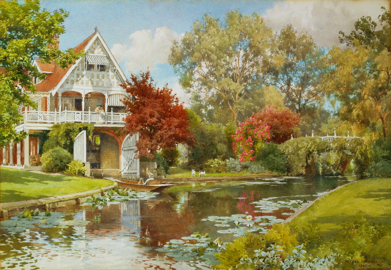 Das Bootshaus, 1902 von Alfred Parsons