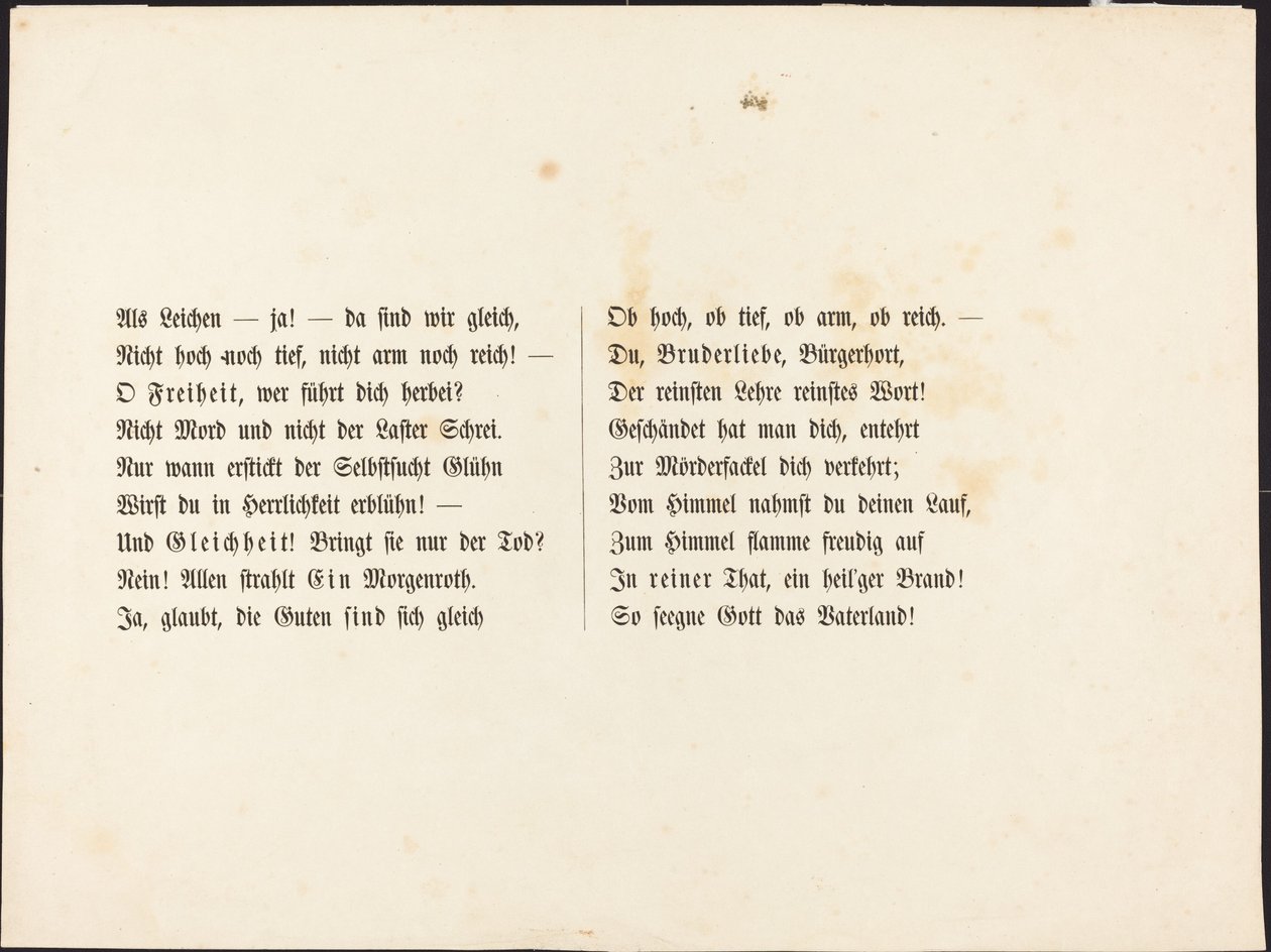 Auch ein Totentanz: Textseite von Alfred Rethel