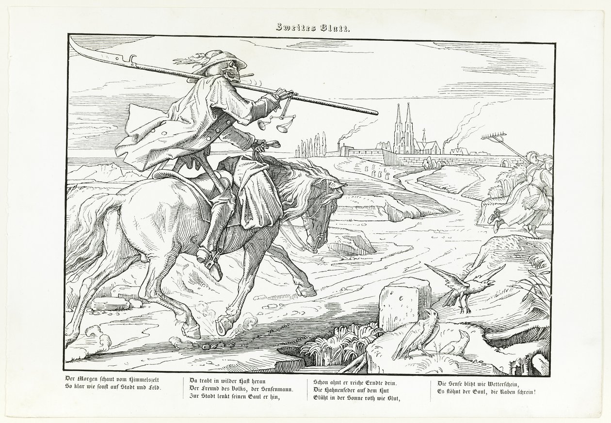 Auch ein Totentanz, Tafel II von Alfred Rethel
