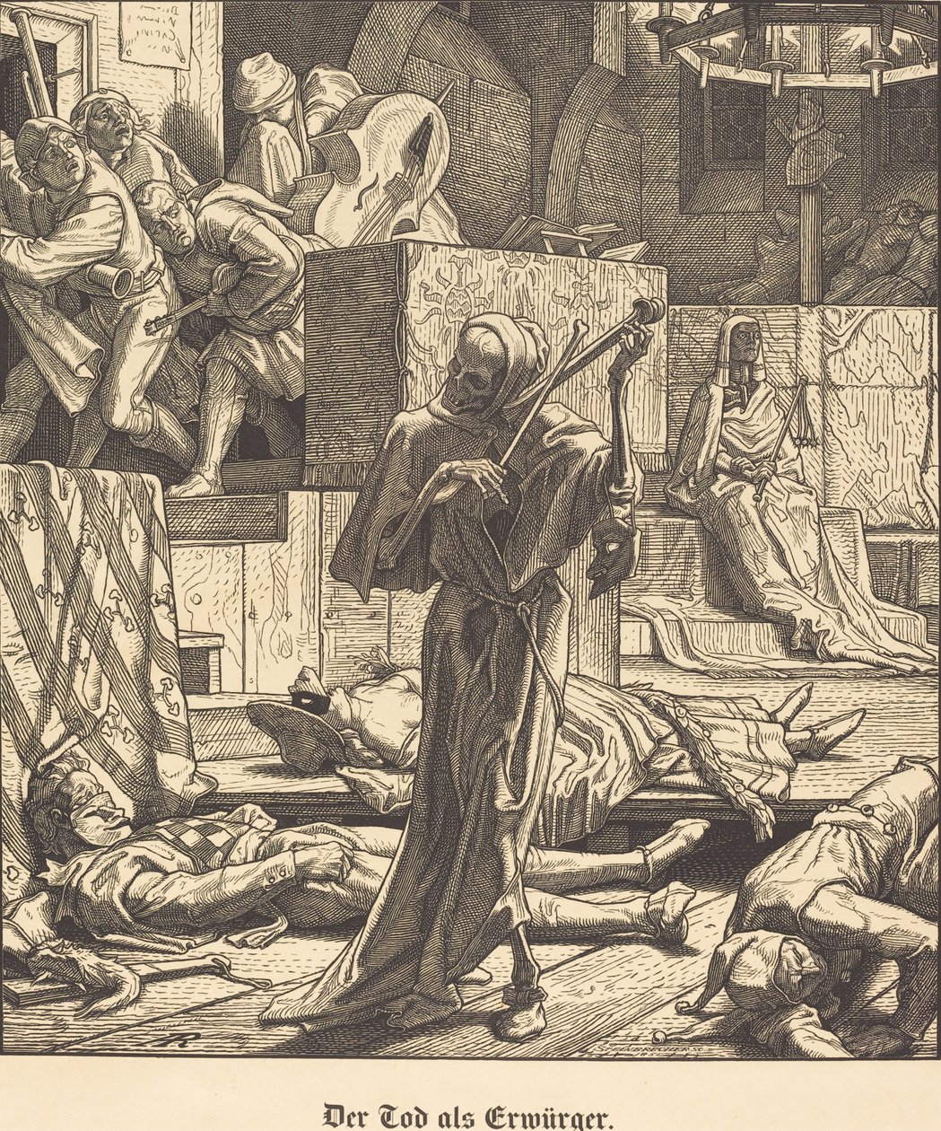 Der Tod als Erwürger von Alfred Rethel