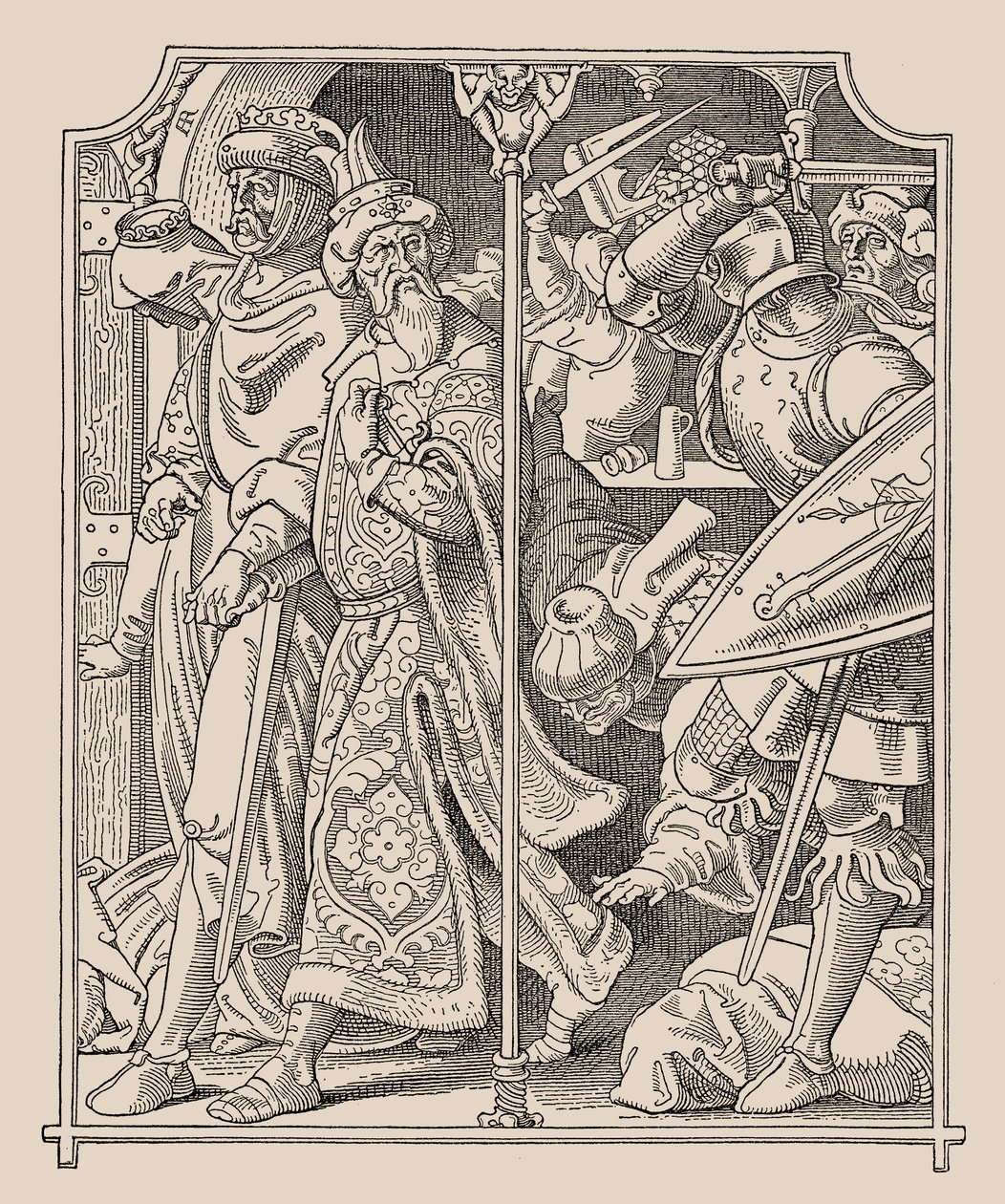 Die Nibelungen. Etzel und Kriemhild, 1840-1841 von Alfred Rethel