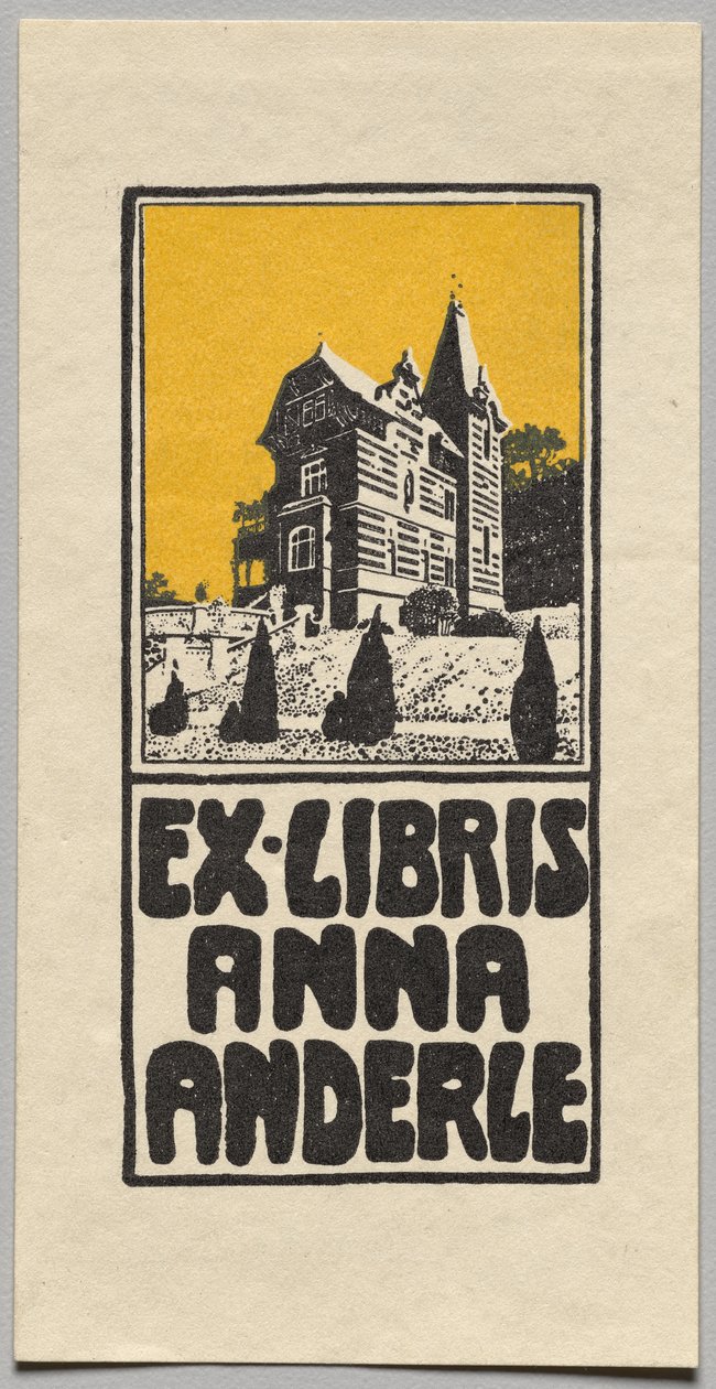 Exlibris: Anna Anderle von Alfred Roller