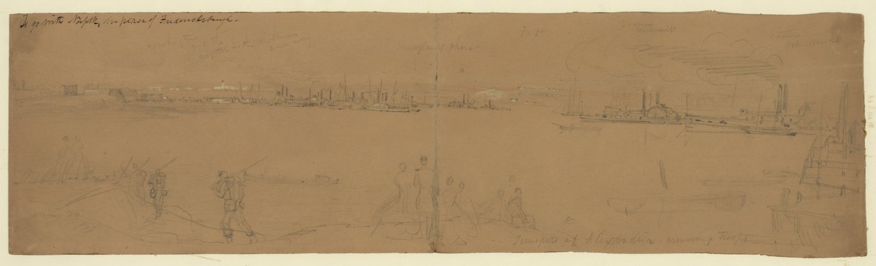 Transporte in Alexandria, die Truppen entfernen von Alfred Rudolph Waud