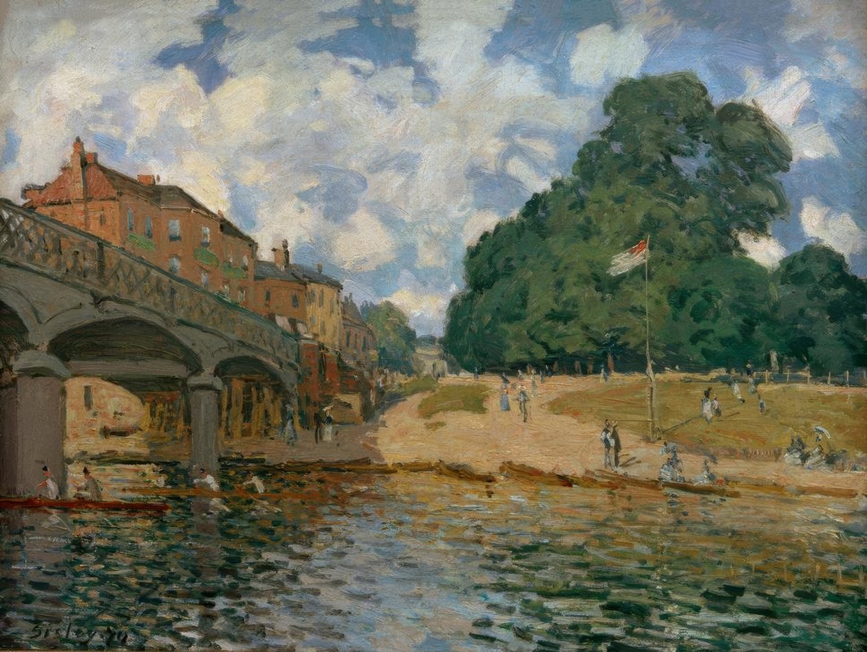 Brücke bei Hampton Court von Alfred Sisley