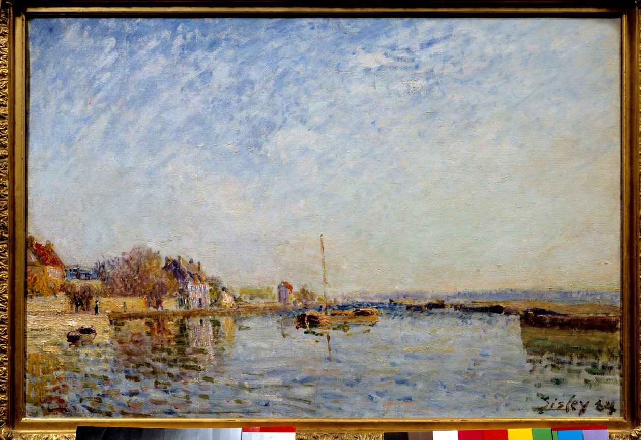 Canal du Loing. Gemälde von Alfred Sisley von Alfred Sisley