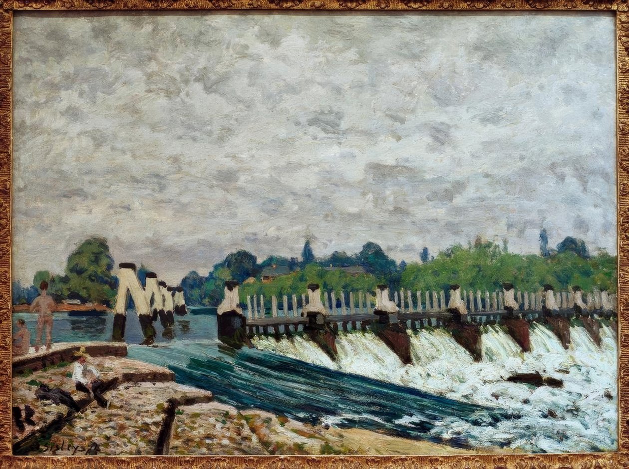 Das Wehr in Molesey bei Hampton Court von Alfred Sisley