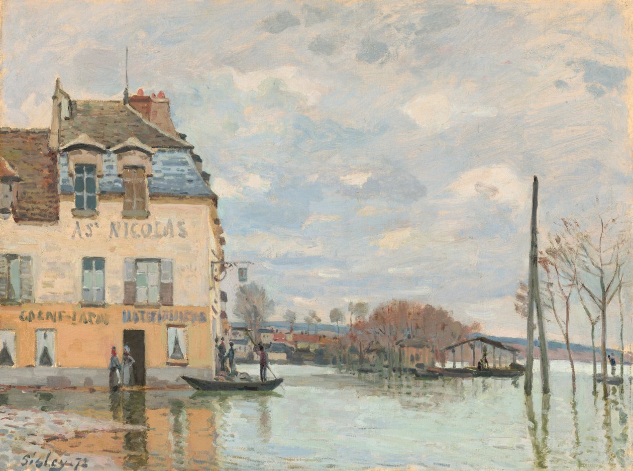 Überschwemmung in Port-Marly von Alfred Sisley