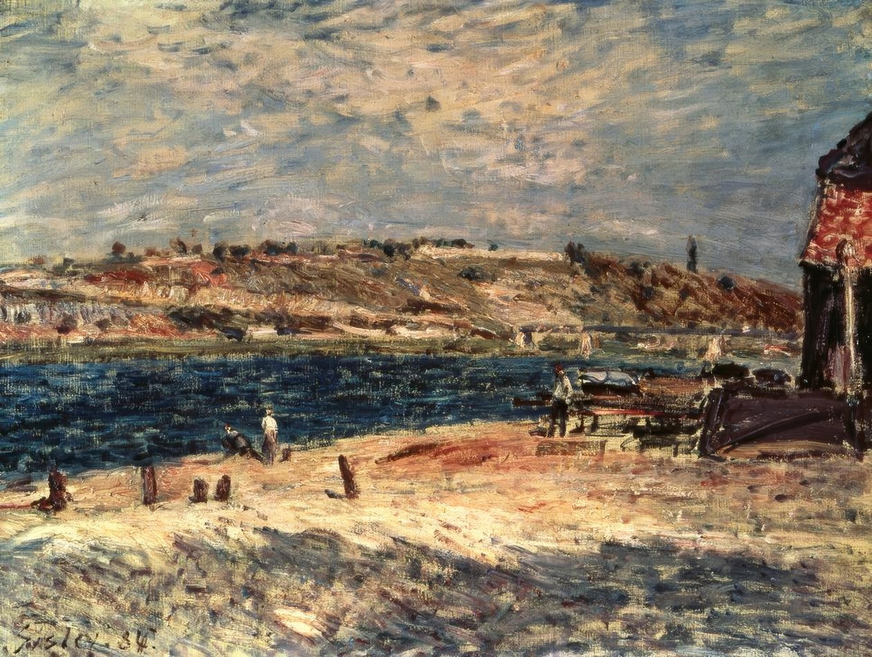 Flussufer in Saint-Mammes von Alfred Sisley
