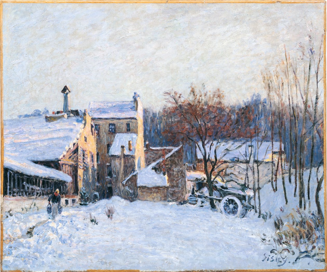 Une cour à Chaville von Alfred Sisley