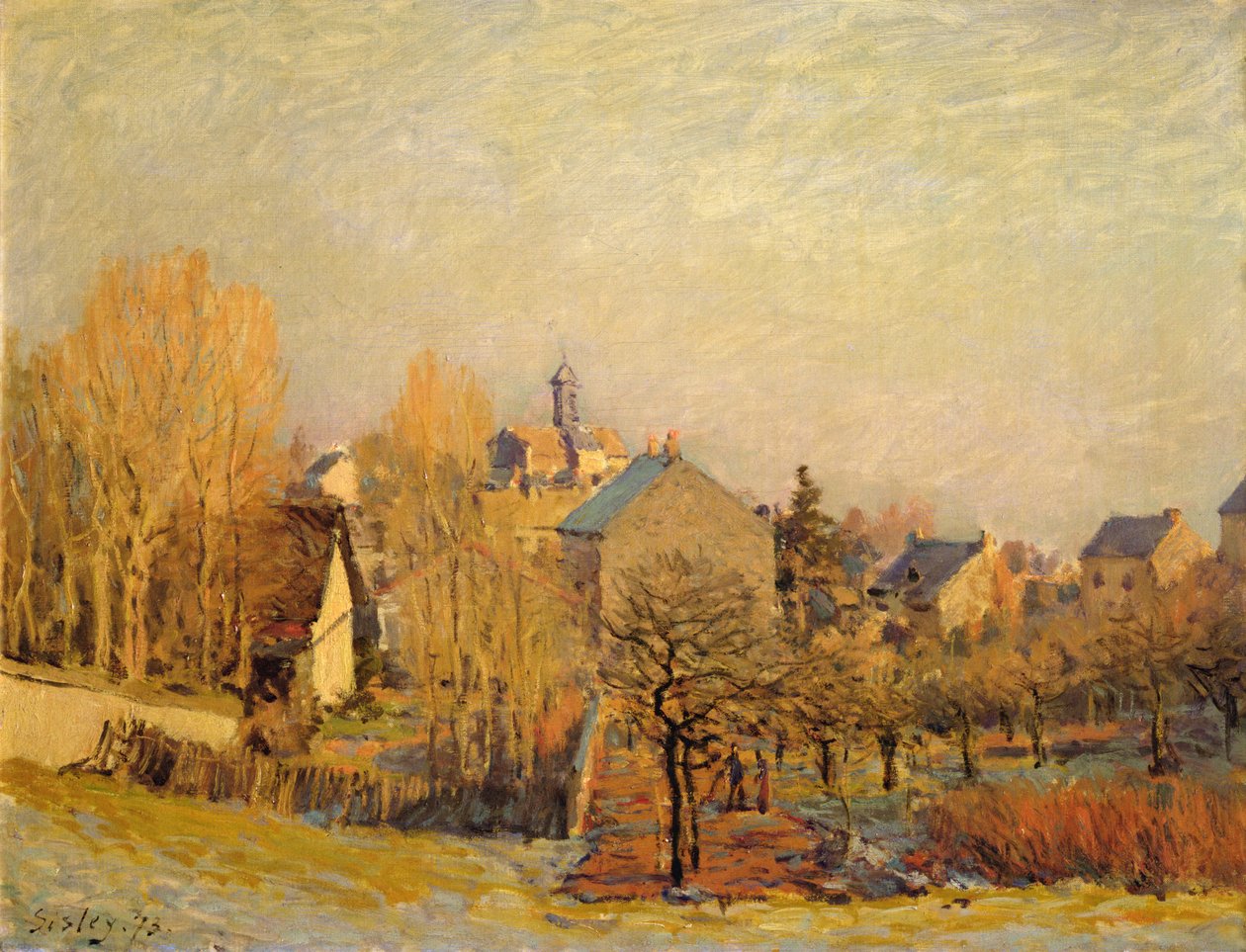 Frostiger Morgen in Louveciennes von Alfred Sisley