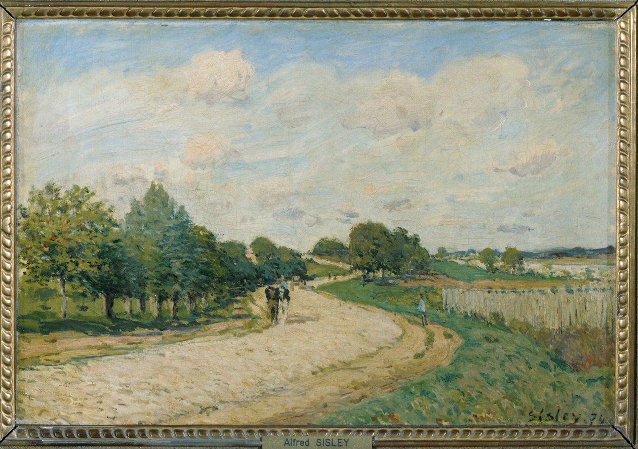 Die Straße nach Mantes von Alfred Sisley