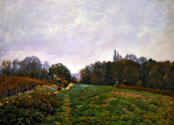 Landschaft bei Louveciennes von Alfred Sisley