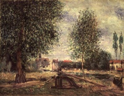 Landschaft bei Moret-sur-Loing von Alfred Sisley
