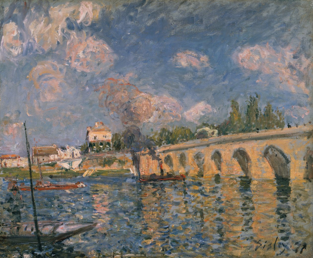 Die Brücke von Sevres von Alfred Sisley
