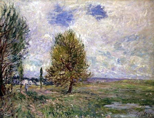 Ebene bei Veneux von Alfred Sisley