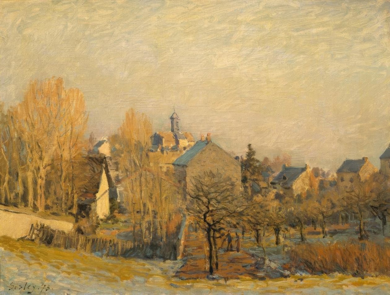 Rauhreif in Louveciennes von Alfred Sisley