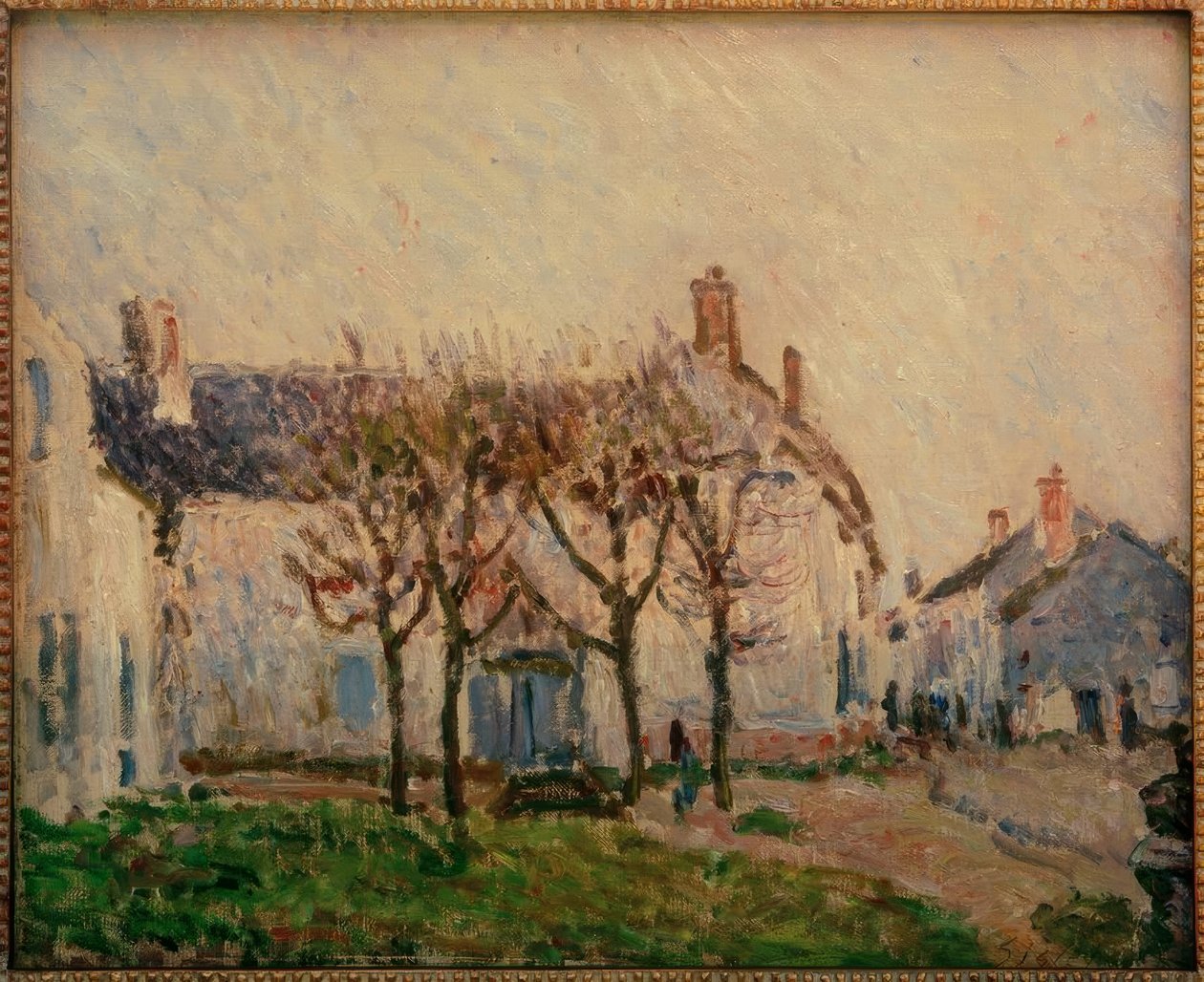 Straße in Moret-sur-Loing von Alfred Sisley