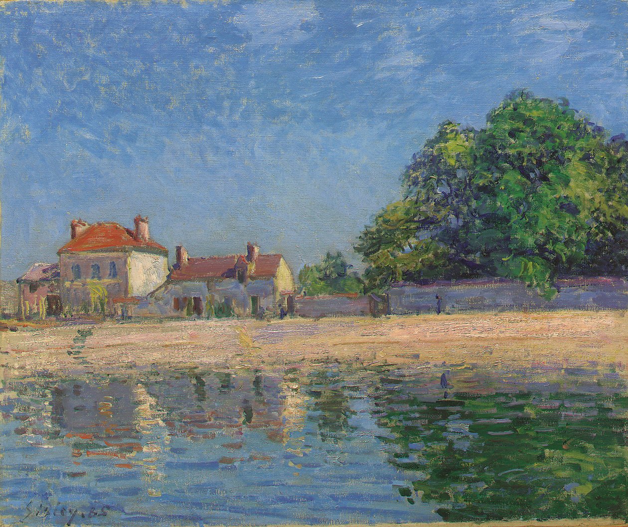 Die Ufer des Loing, Saint-Mammes von Alfred Sisley