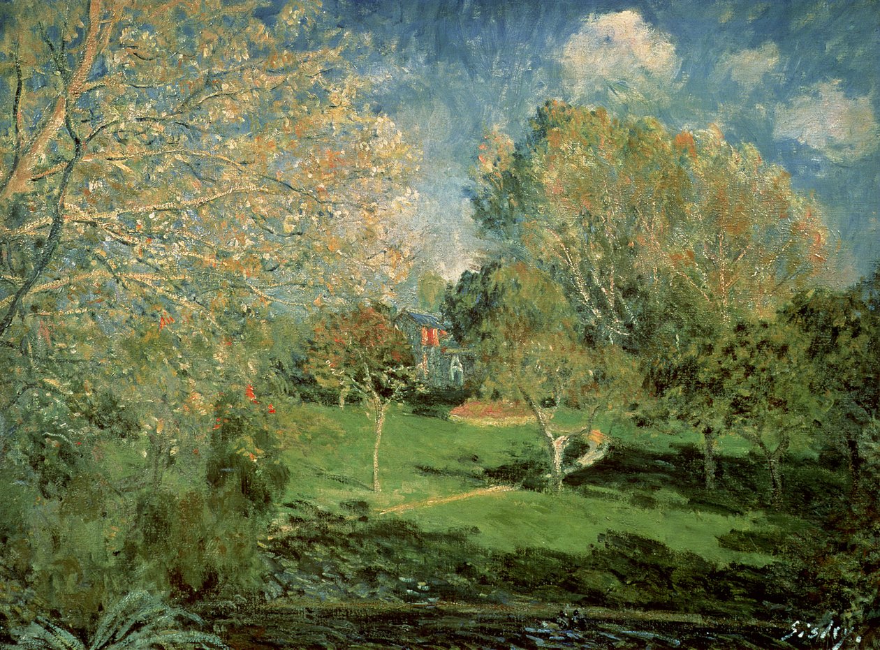 Der Garten der Familie Hoschede, 1881 von Alfred Sisley