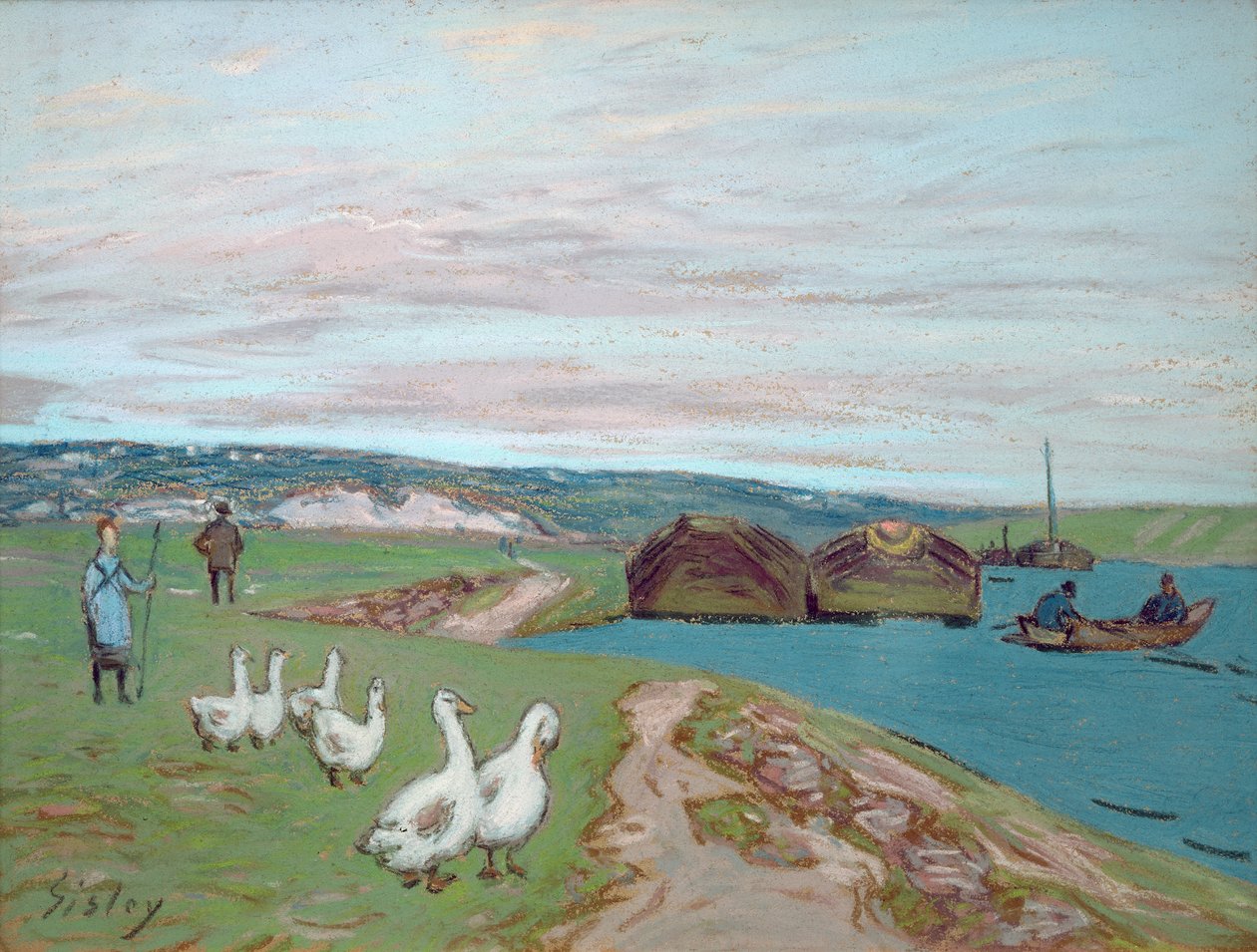 Das Gänsemädchen von Alfred Sisley