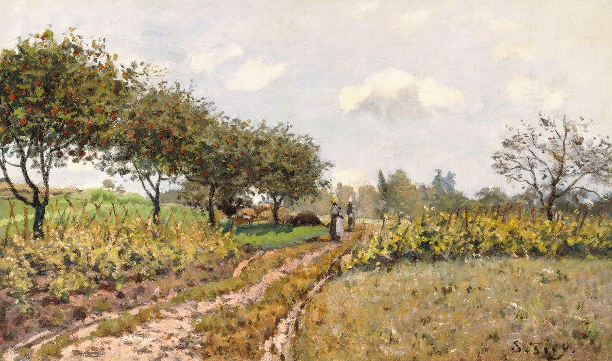 Die Straße auf dem Land, 1876 von Alfred Sisley
