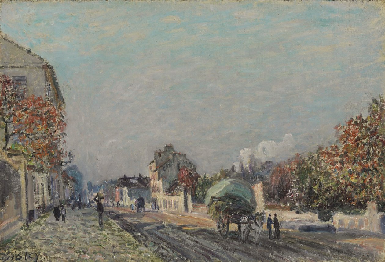 Eine Straße in Marly, 1876 von Alfred Sisley