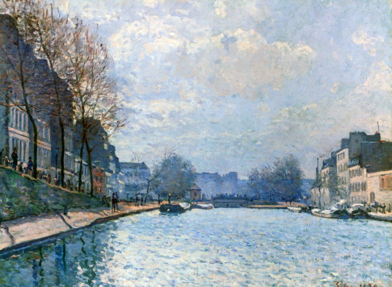 Blick auf den Canal Saint-Martin, Paris, 1870 von Alfred Sisley
