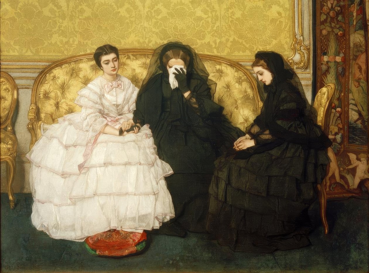 A. Stevens, Trost oder Der Kondolenzbesuch von Alfred Emile Stevens