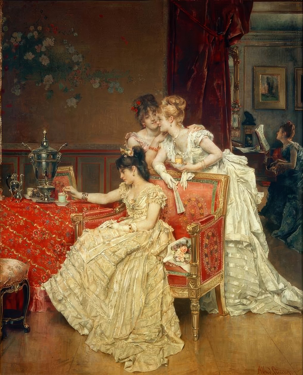 Alfred Stevens, Die Tasse Tee von Alfred Emile Stevens