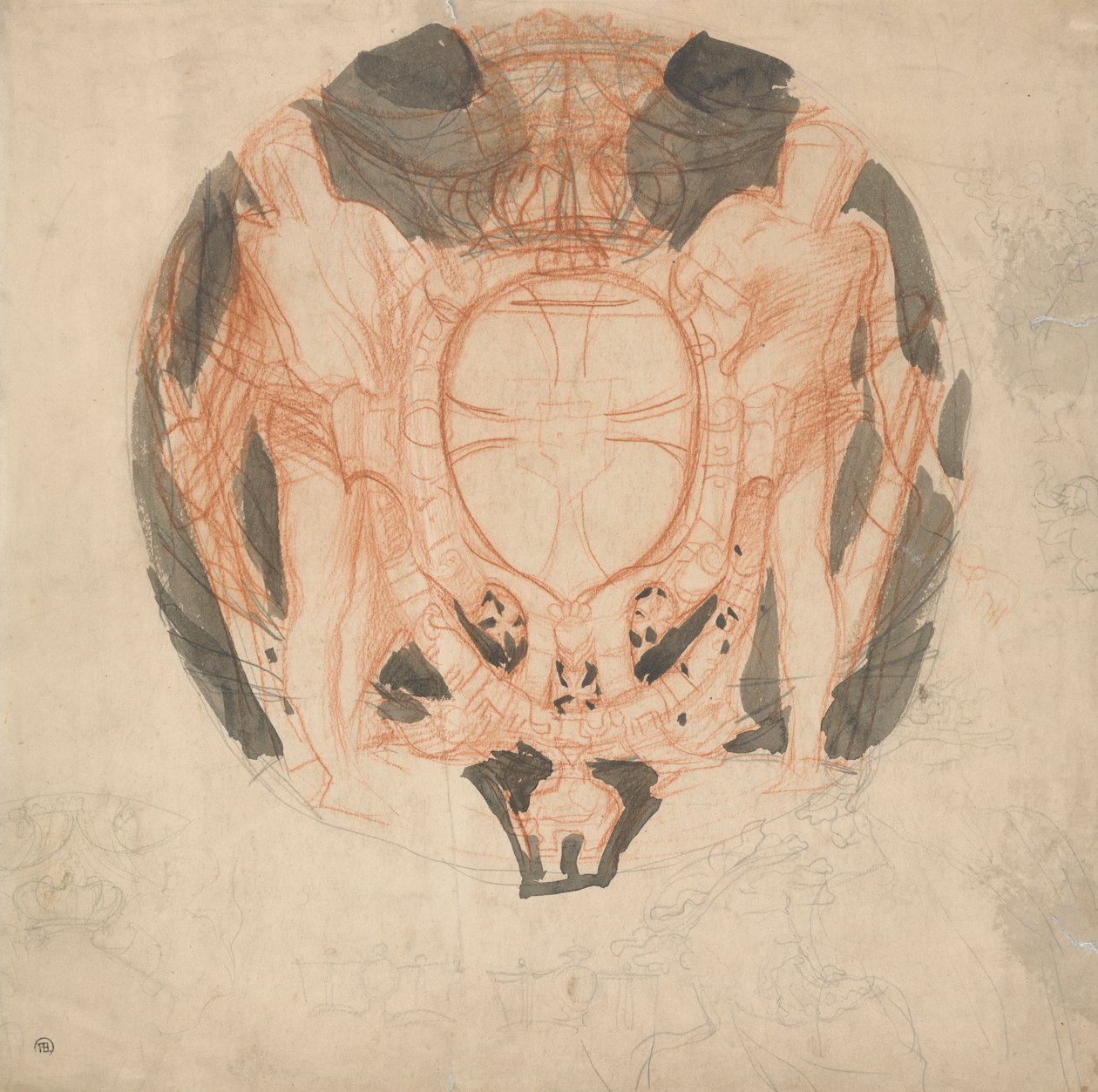 Entwurf für ein Wappen von Alfred Emile Stevens