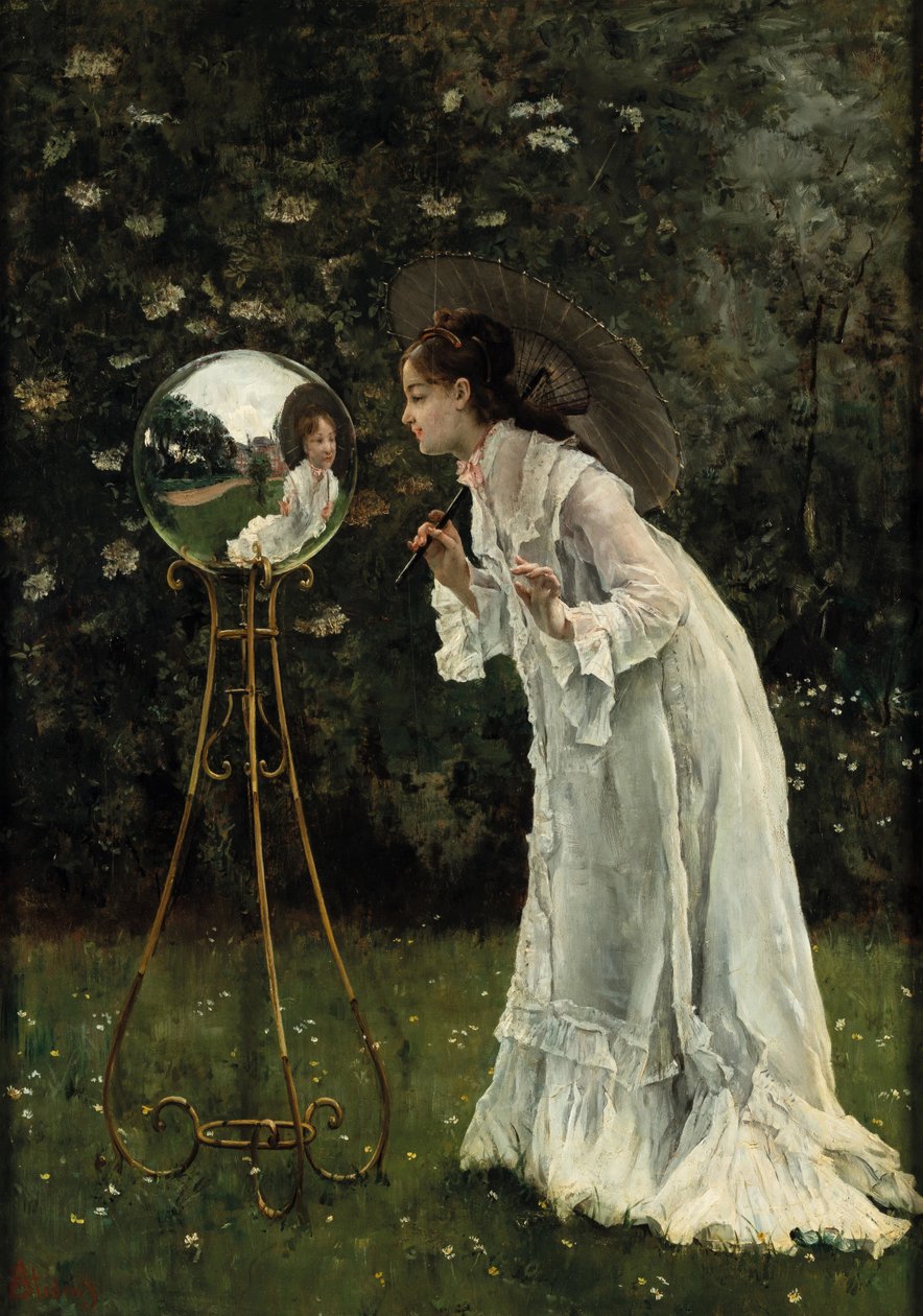 La Boule Argentée von Alfred Emile Stevens