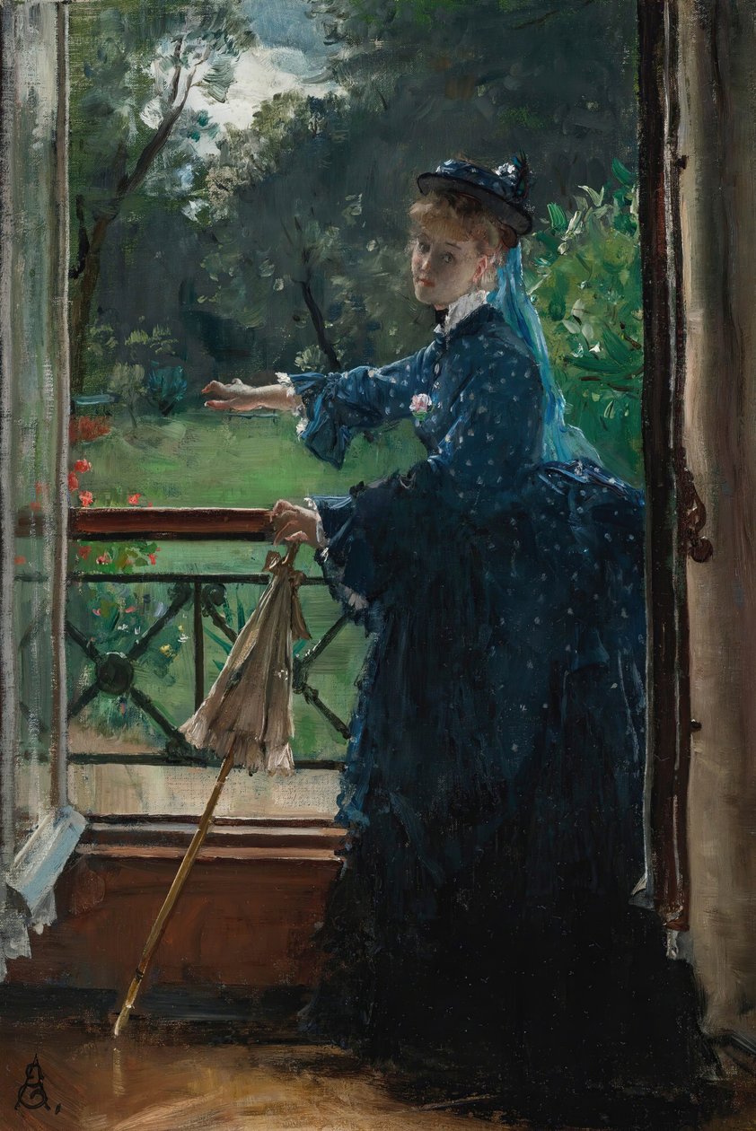 Frau auf dem Balkon von Alfred Emile Stevens