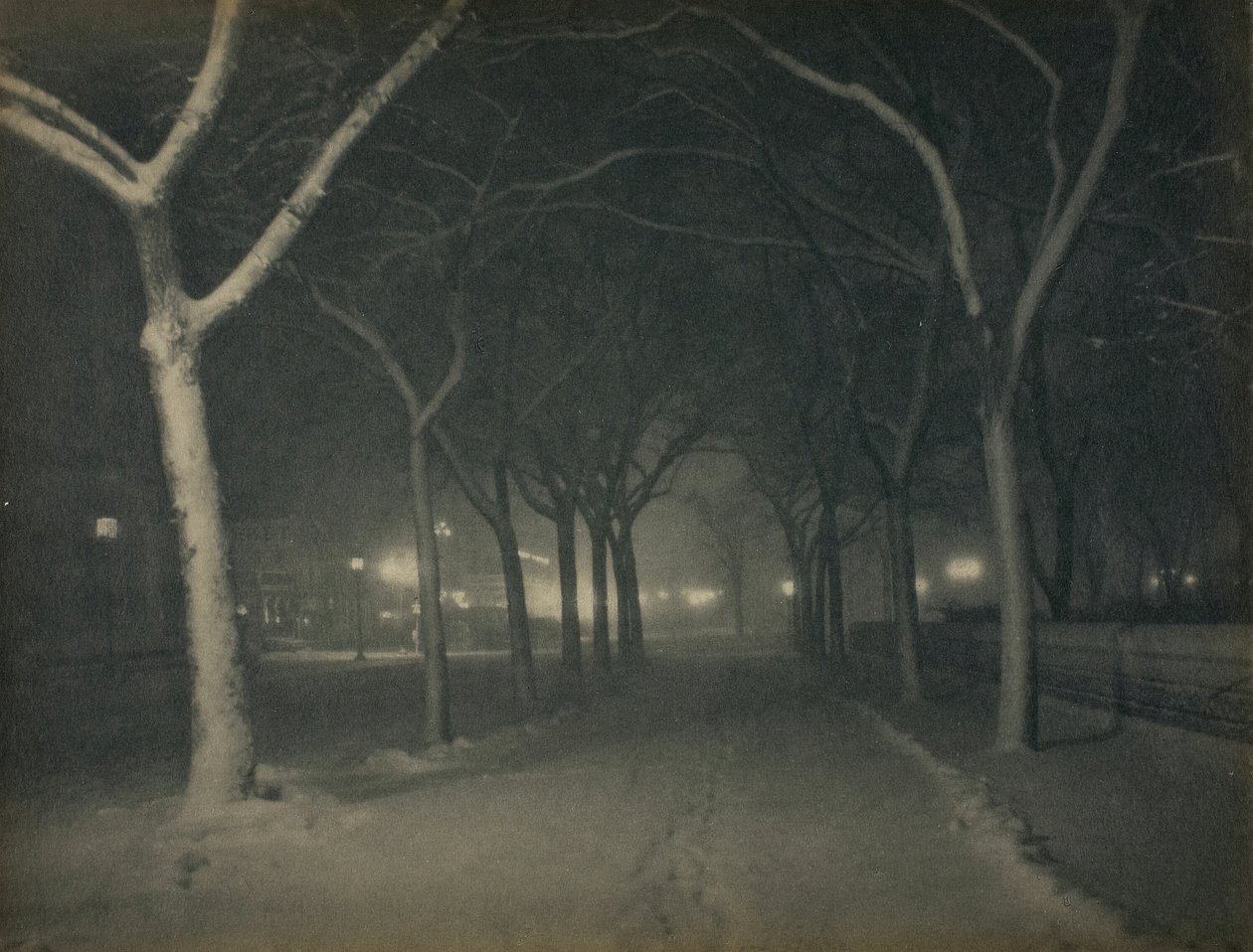 Eine eisige Nacht, New York, 1898 von Alfred Stieglitz