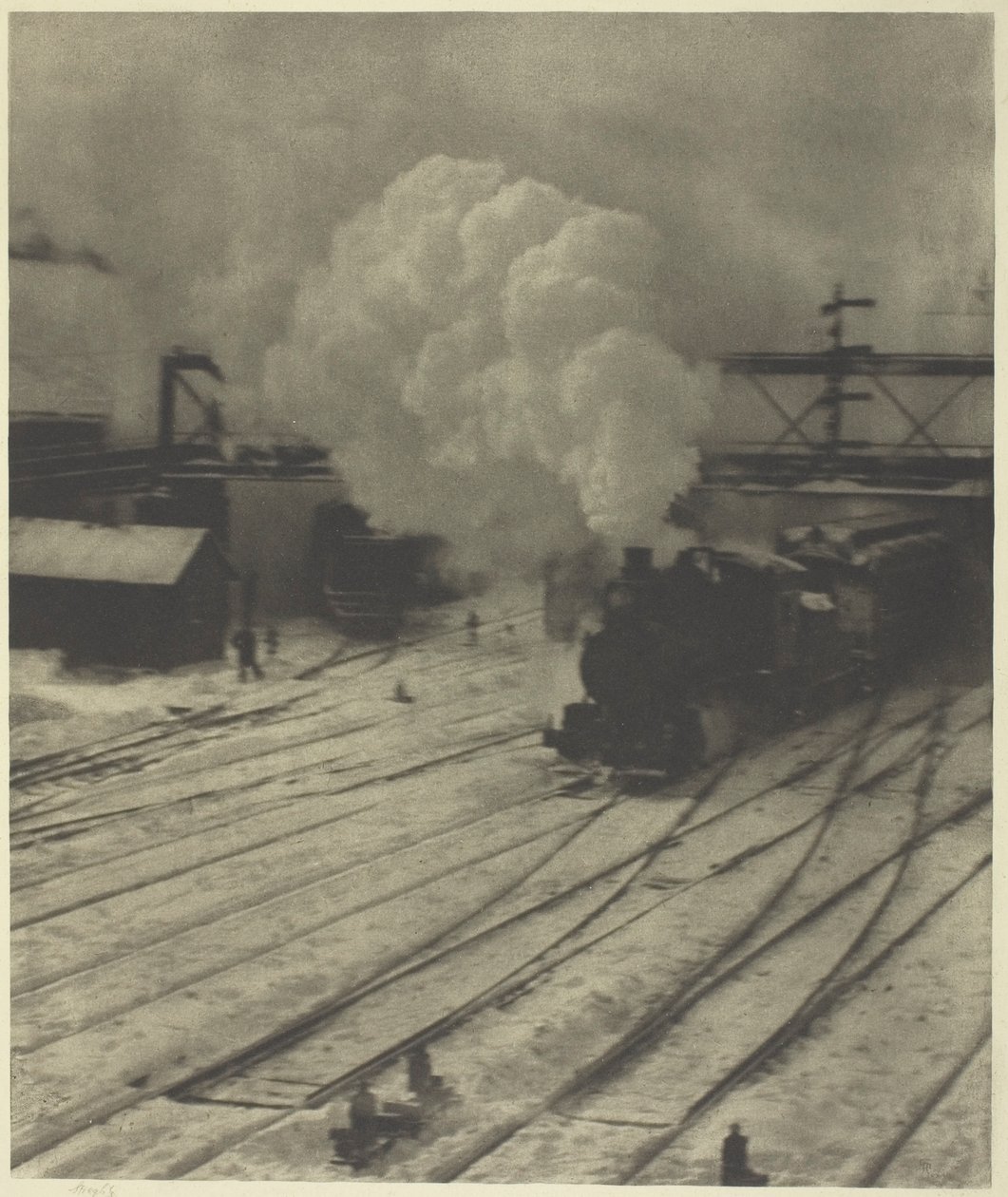 Der Eisenbahnhof, Winter von Alfred Stieglitz