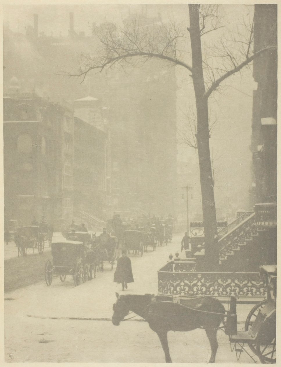 Die Straße, Fifth Avenue, 1900-01, gedruckt 1903-04 von Alfred Stieglitz