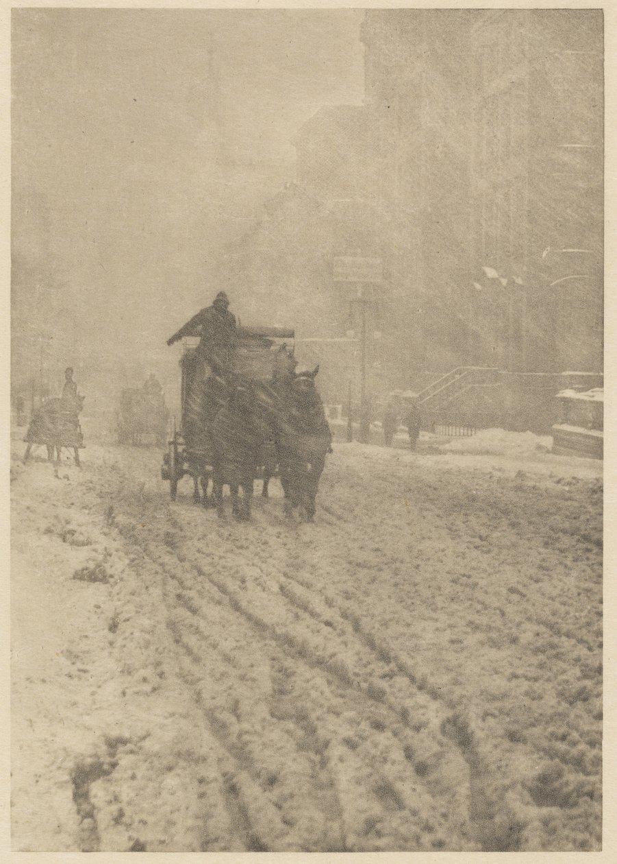 Winter auf der Fifth Avenue von Alfred Stieglitz