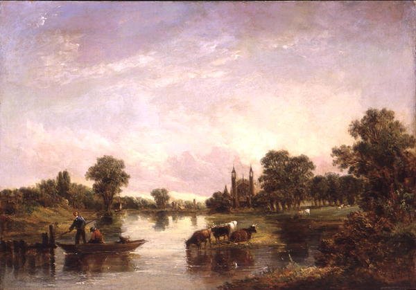 Blick auf das Eton College von der Themse von Alfred Vickers