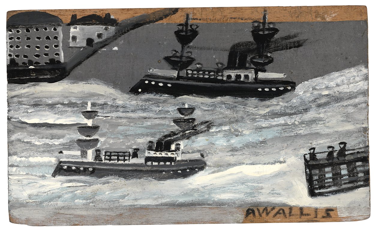 Kanonenboote im Krieg, um 1855-1942 von Alfred Wallis