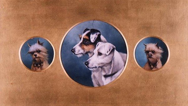 Foxterrier und Yorkshire Terrier von Alfred Wheeler