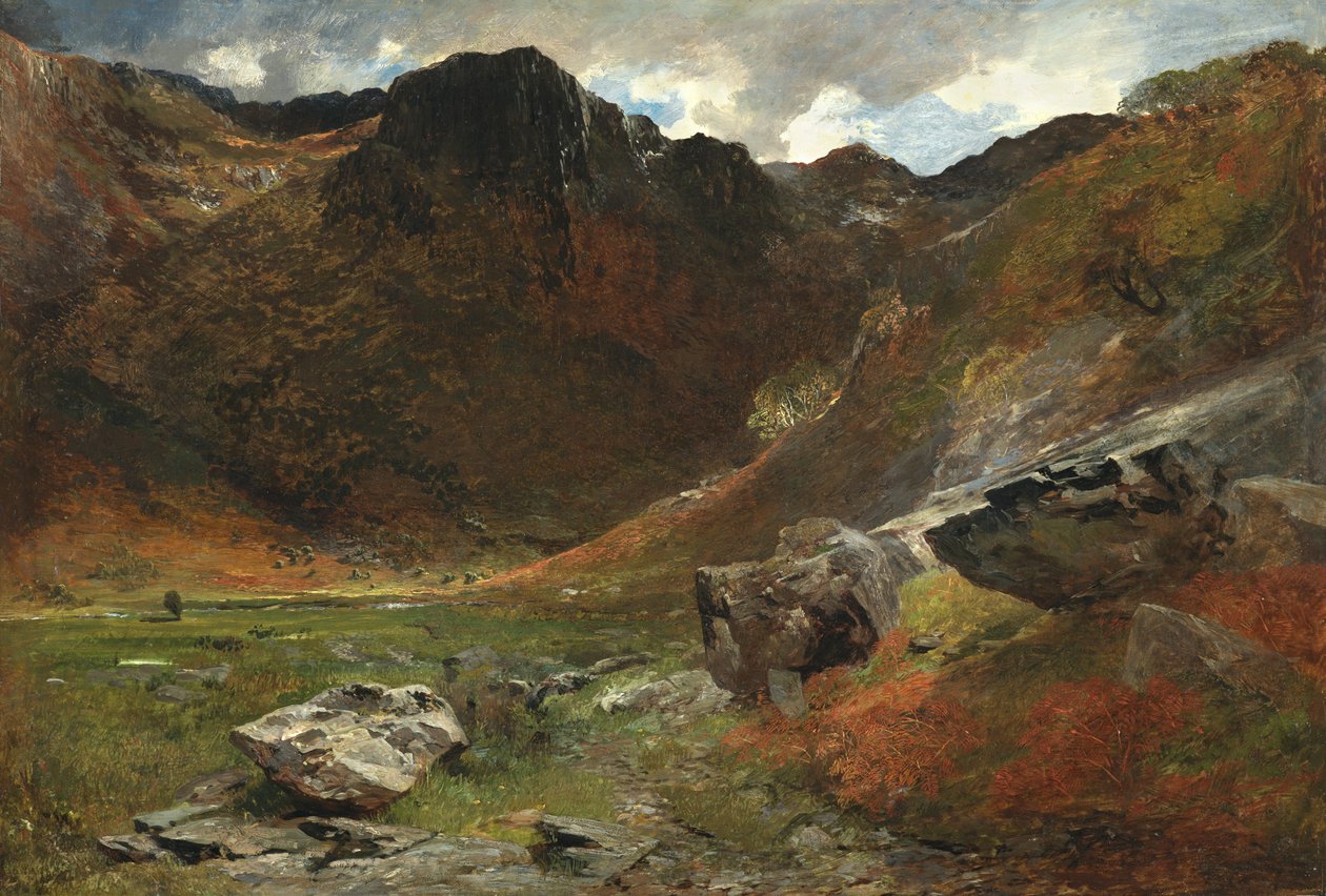 Ein sumpfiges Tal aus der Natur von Alfred William Hunt