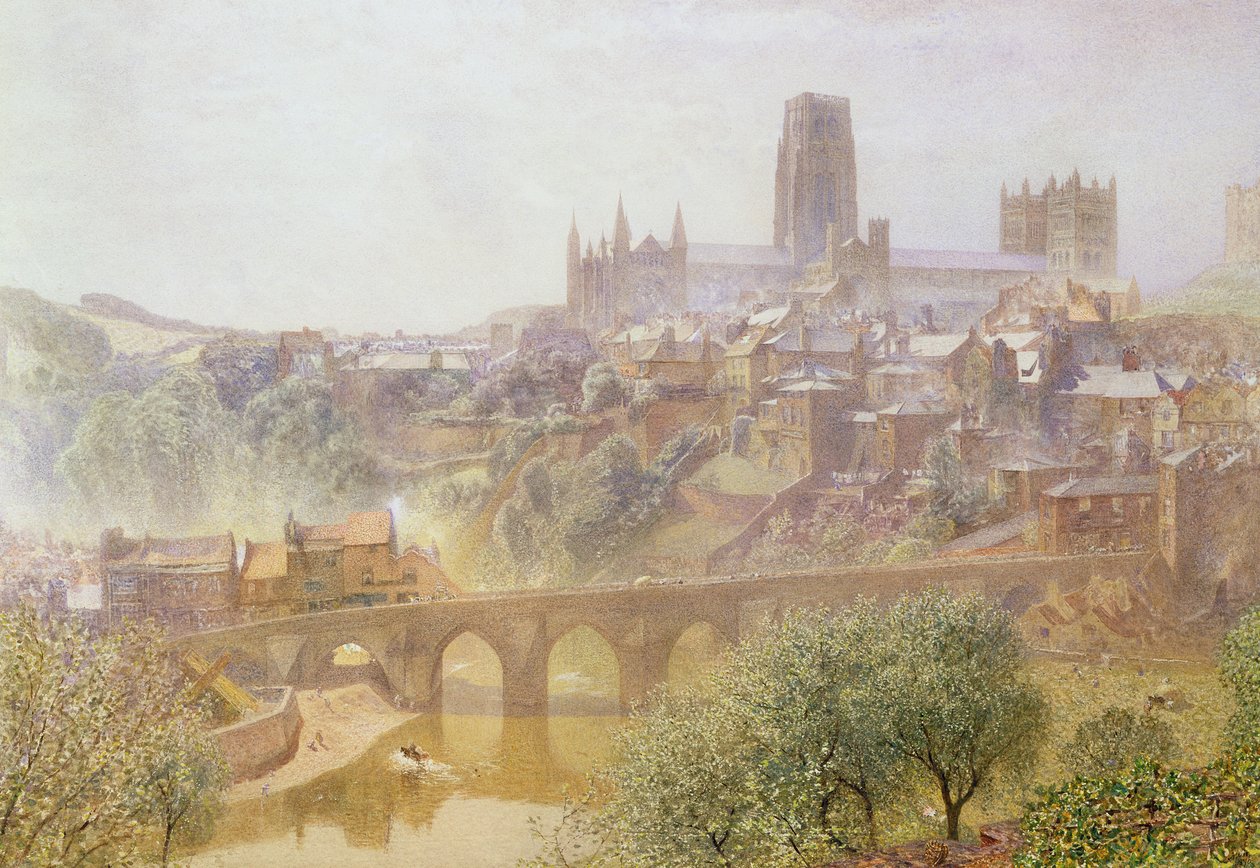 Elvet-Brücke, Durham, 1876 von Alfred William Hunt